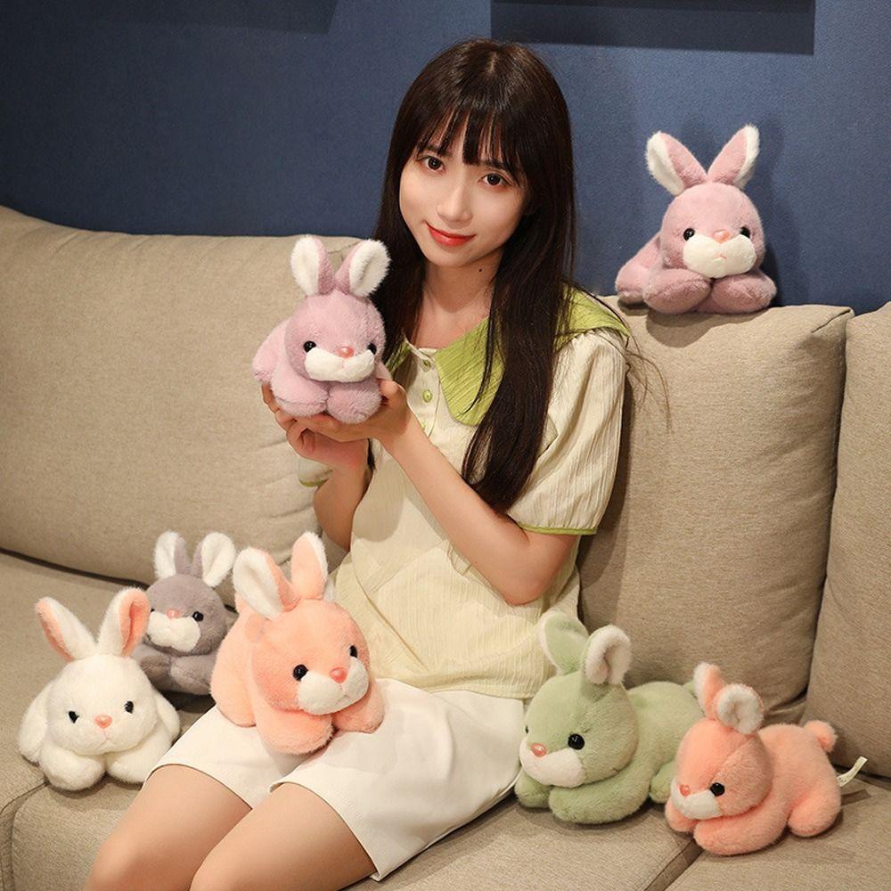 Thỏ Nhồi Bông Mini Mềm Mại Dễ Thương Trang Trí Nhà Cửa