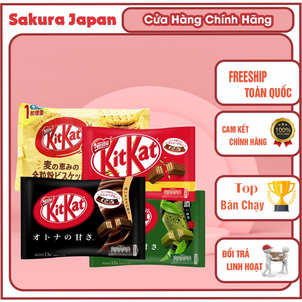 (Date T7/2023) Bánh Kitkat Nhật Bản kẹo bánh xốp Nestle Kitkat đủ vị thơm ngon đủ vị