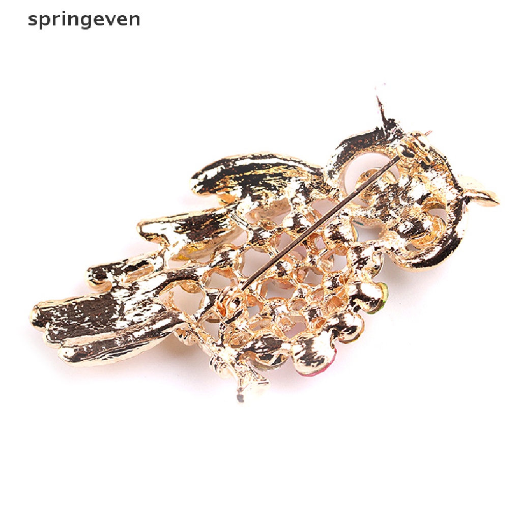 Ghim Cài Áo Hình Chim Cú Đính Đá Lấp Lánh Thanh Lịch