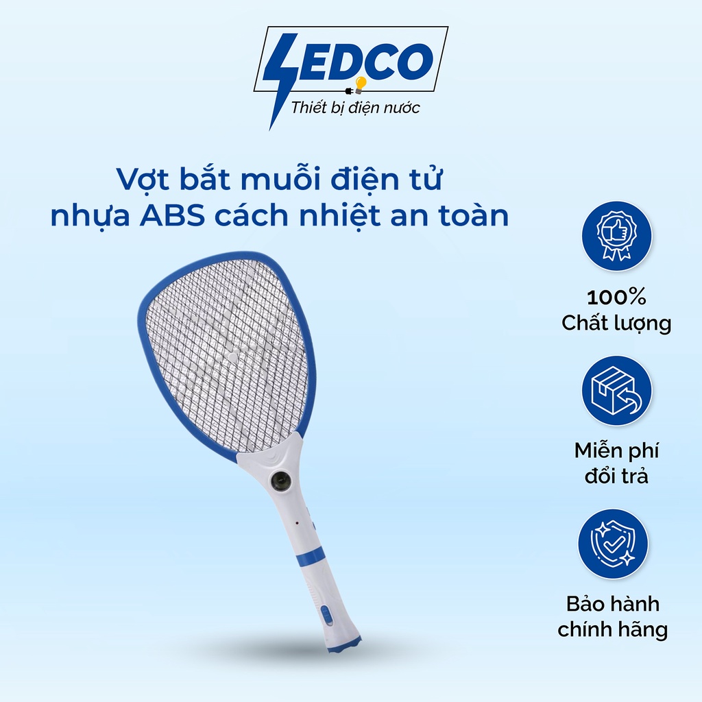 Vợt Bắt Muỗi Điện Tử Rạng Đông Nhựa ABS Cách Nhiệt An Toàn - Thiết bị điện nước Ledco