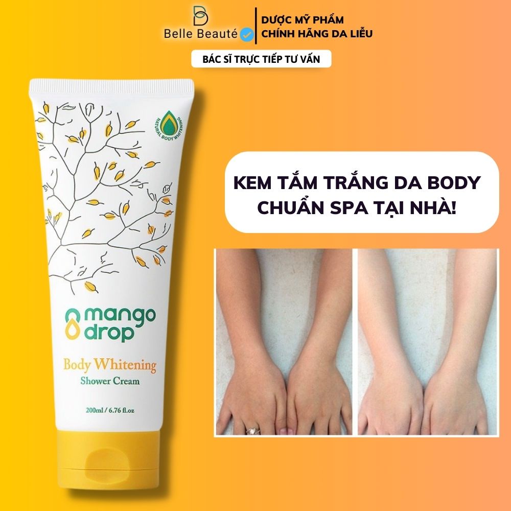 Kem tắm dưỡng trắng cơ thể Mango Drop Body Whitening Shower Cream 200ml | Chính hãng