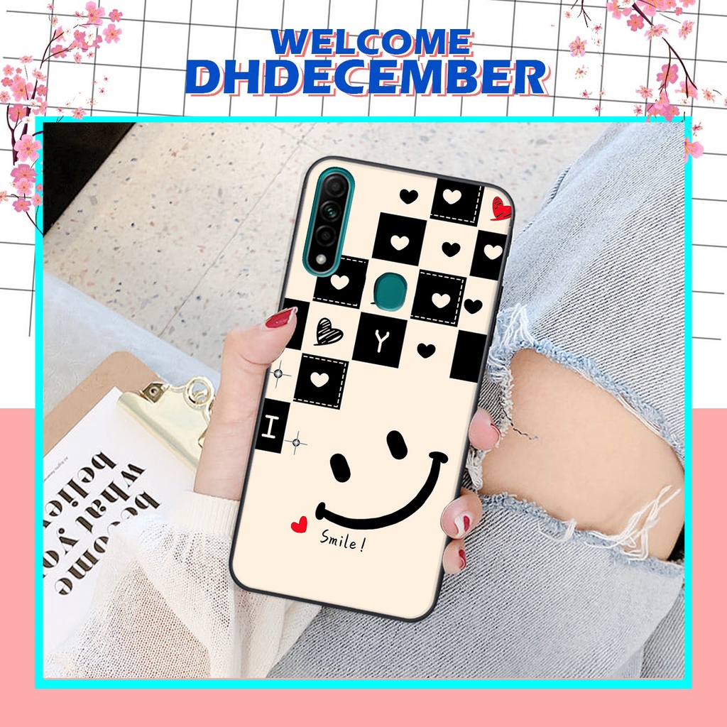 Ốp lưng Oppo A31 in hình tim, kẻ vuông mẫu mới CỰC XINH