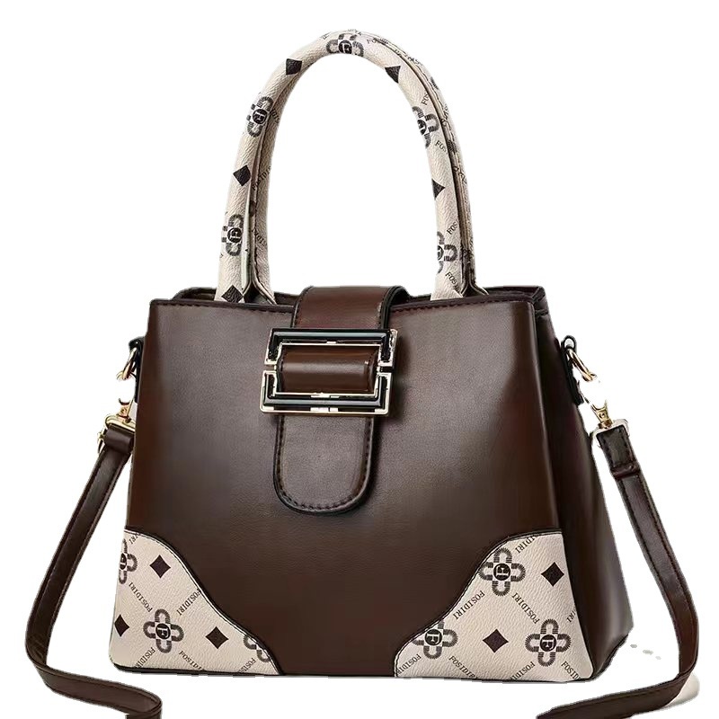 Ielgy Túi Đeo Chéo Màu Tương Phản Đơn Giản Thời Trang Dễ Phối Đồ Cho Nữ