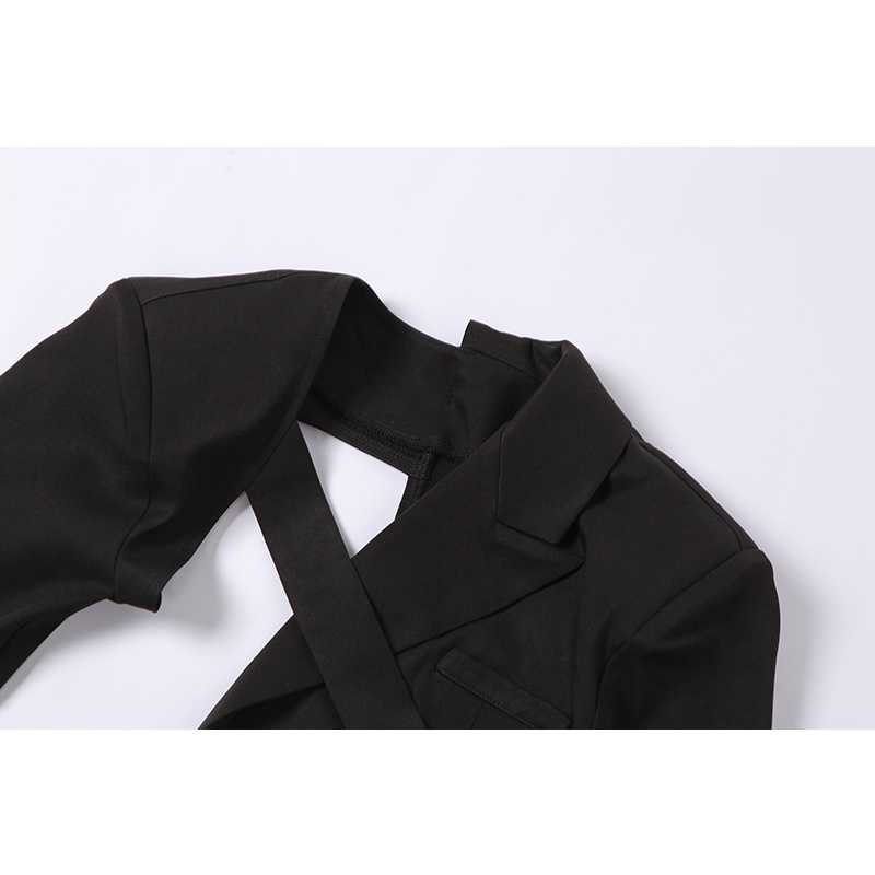 [Augustcloth] Áo khoác tay dài hở 1 bên phong cách Hàn Quốc