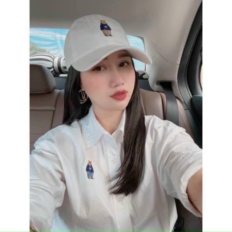 Sơ mi trắng gấu Whoau