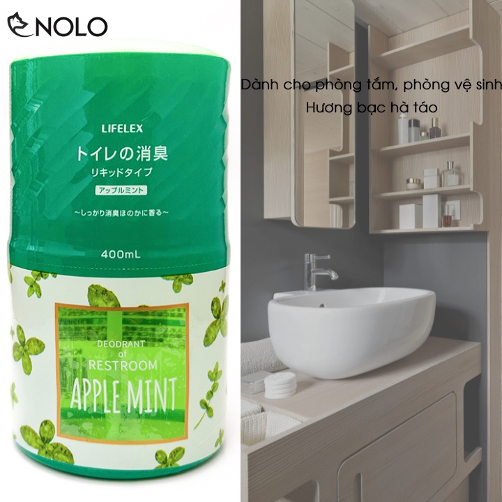 Chai Tinh Dầu Dung Dịch Khử Mùi Thơm Phòng Để Bàn Lifelex 400ml Dành Cho Phòng Ngủ Phòng Khách Toilet Khử Mùi Thú Cưng
