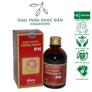 Siro hoạt huyết thông mạch- p/h| dùng cho người đau đầu, hoa mắt, chóng mặt, hoa mắt | chai 250ml | dp phúc hưng