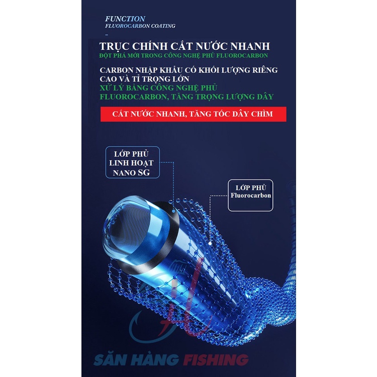 Dây câu cá, câu chép Simago King - 60m, dây câu đơn, đài chất lượng cao