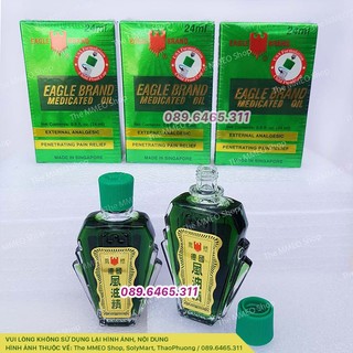 Dầu gió con ó 2 nắp 24ml hàng nội địa mỹ, dầu xanh mỹ 2 nắp date 2027