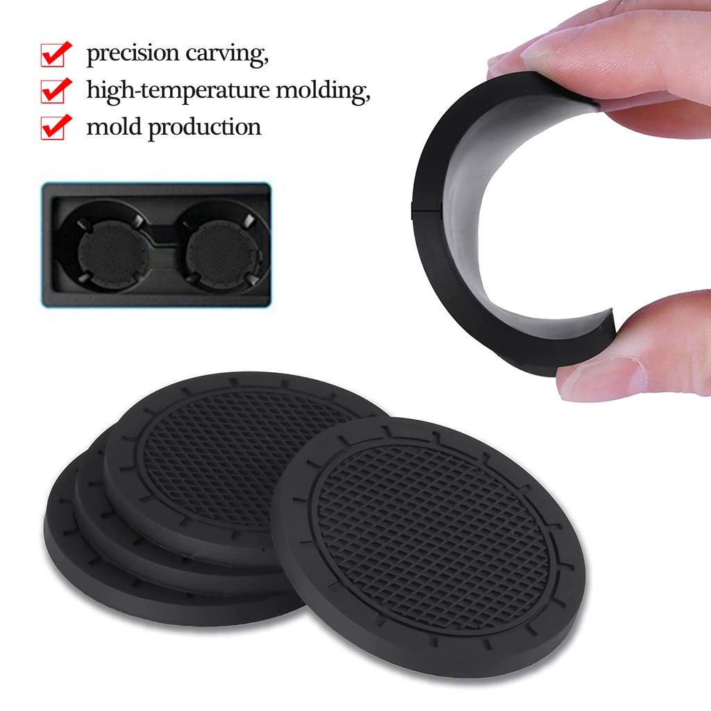 Bộ 2 Giá Đỡ Cốc Chống Trượt / Thấm Nước Bằng PVC Tiện Dụng Cho Xe Hơi / Tàu Thuyền