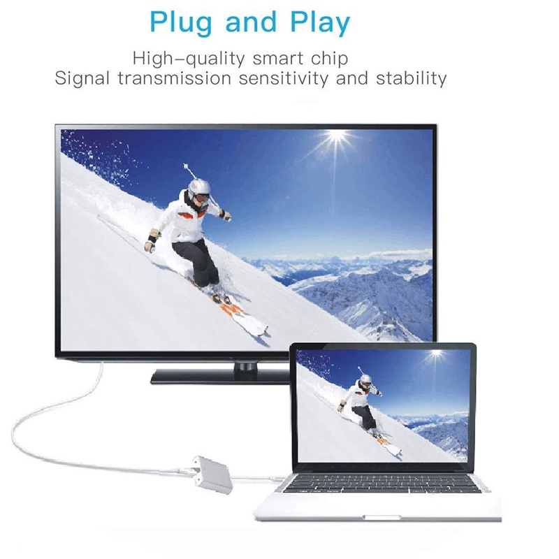 Bộ ChuyểN Type-C Sang VGA 1080P HD Cho ĐiệN ThoạI Macbook / Chromebook / MáY ChiếU /