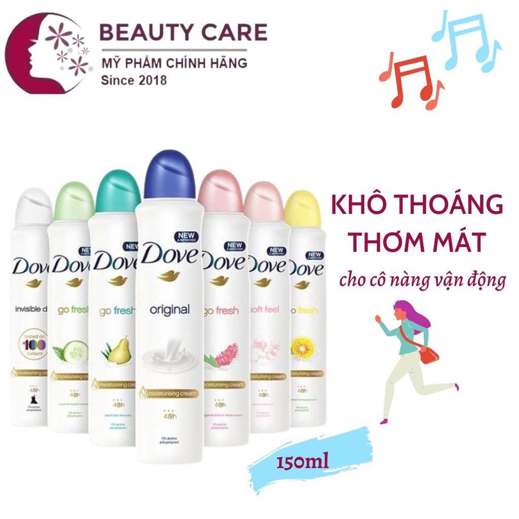 Chai xịt khử mùi DOVE 150ml (nữ)