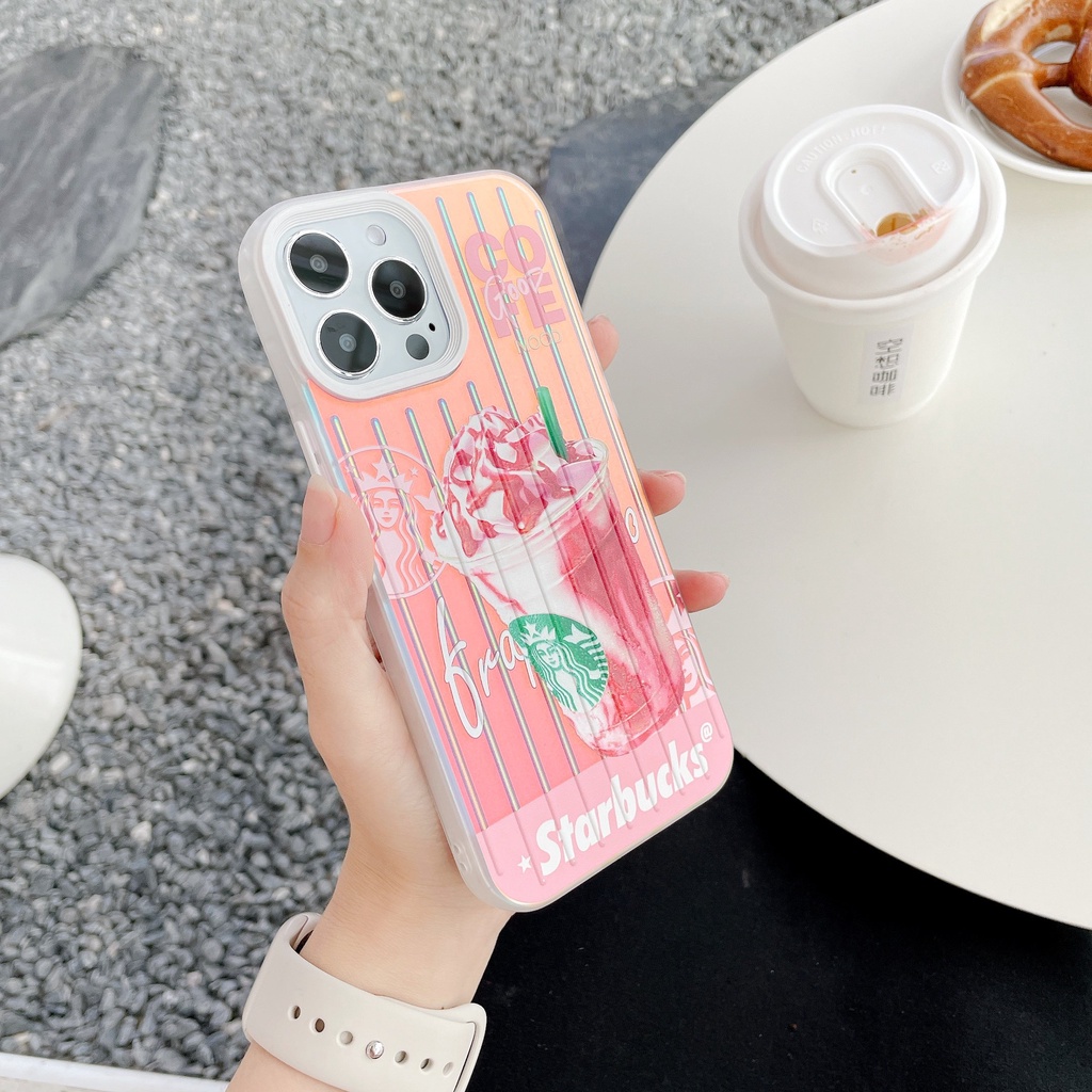 Ốp Điện Thoại TPU Mềm Chống Sốc Màu Laser In Họa Tiết Đơn Giản 2 Trong 1 Cho iPhone 14 13 12 11 Pro Max XR XS 14 Plus