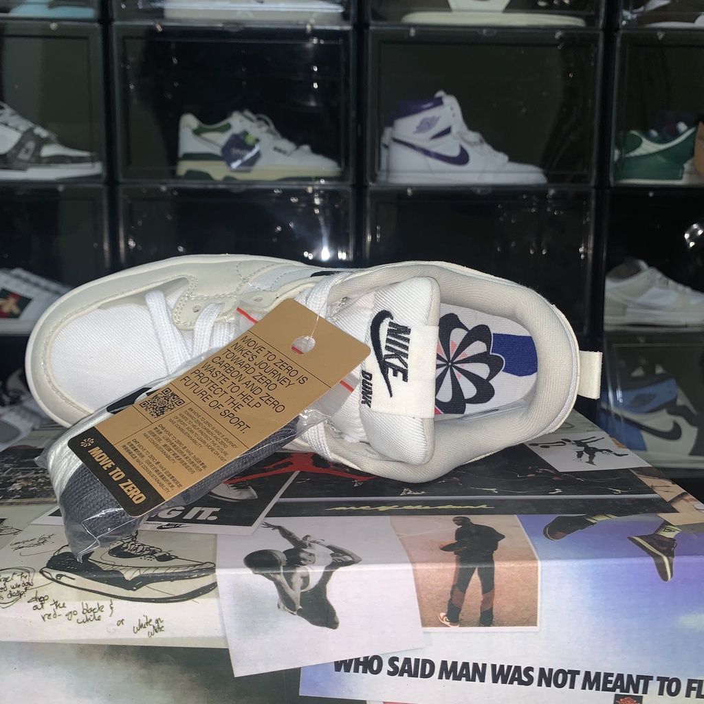 Giày Sneaker Sb Dunk Low Disrupt 2 Pale Ivory Black,Sb Dunk Low Kem Trắng Đen)