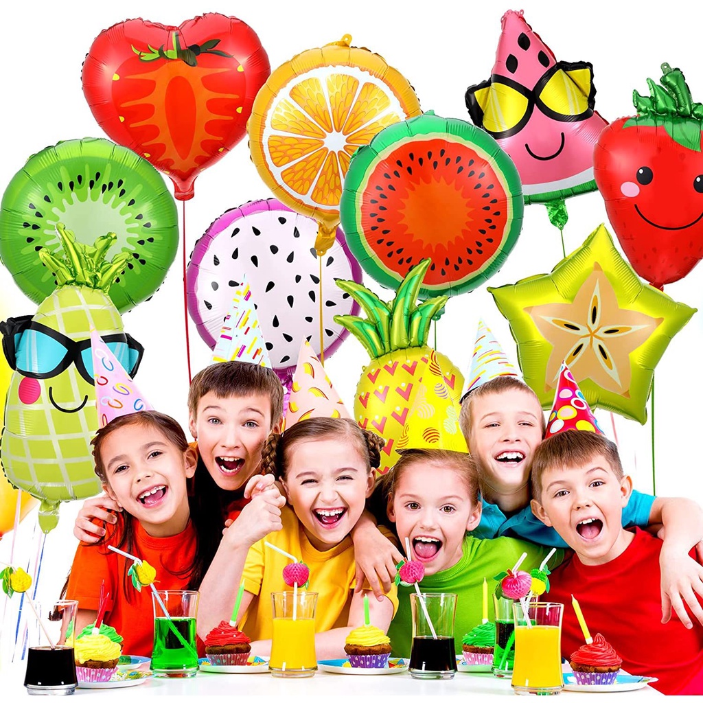 Bong Bóng Màng Nhôm 18 Inch Hình Trái Cây Xinh Xắn Trang Trí Tiệc