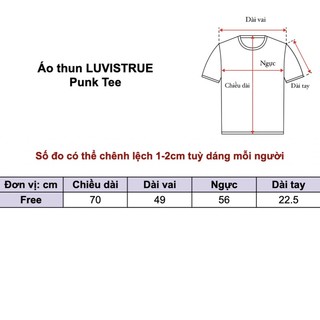(CÓ SẴN) Áo thun LUVISTRUE Punk Tee
