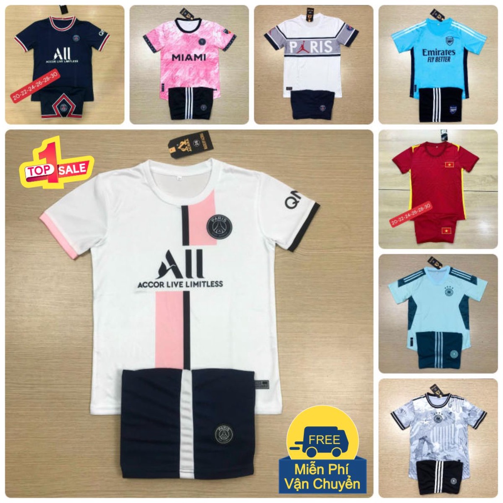 Áo Đá Bóng Trẻ Em Việt Nam Đỏ Cực Chất Hè 2021 - Áo Đá Banh Đẹp PP Bởi Be Happy Sport