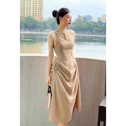 (Miễn Phí Ship 2022) Đầm váy nữ đi tiệc,đầm thiết kế túi nhún tinh tế,hàng chuẩn shop diện đi đâu cũng xuất sắc