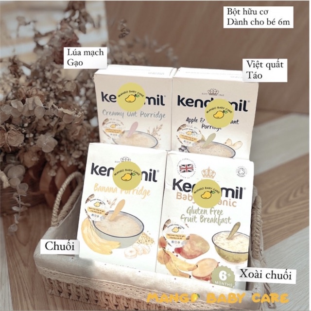 bột kendamil hữu cơ dành cho bé bắt đầu ăn dặm - hàng đi air anh