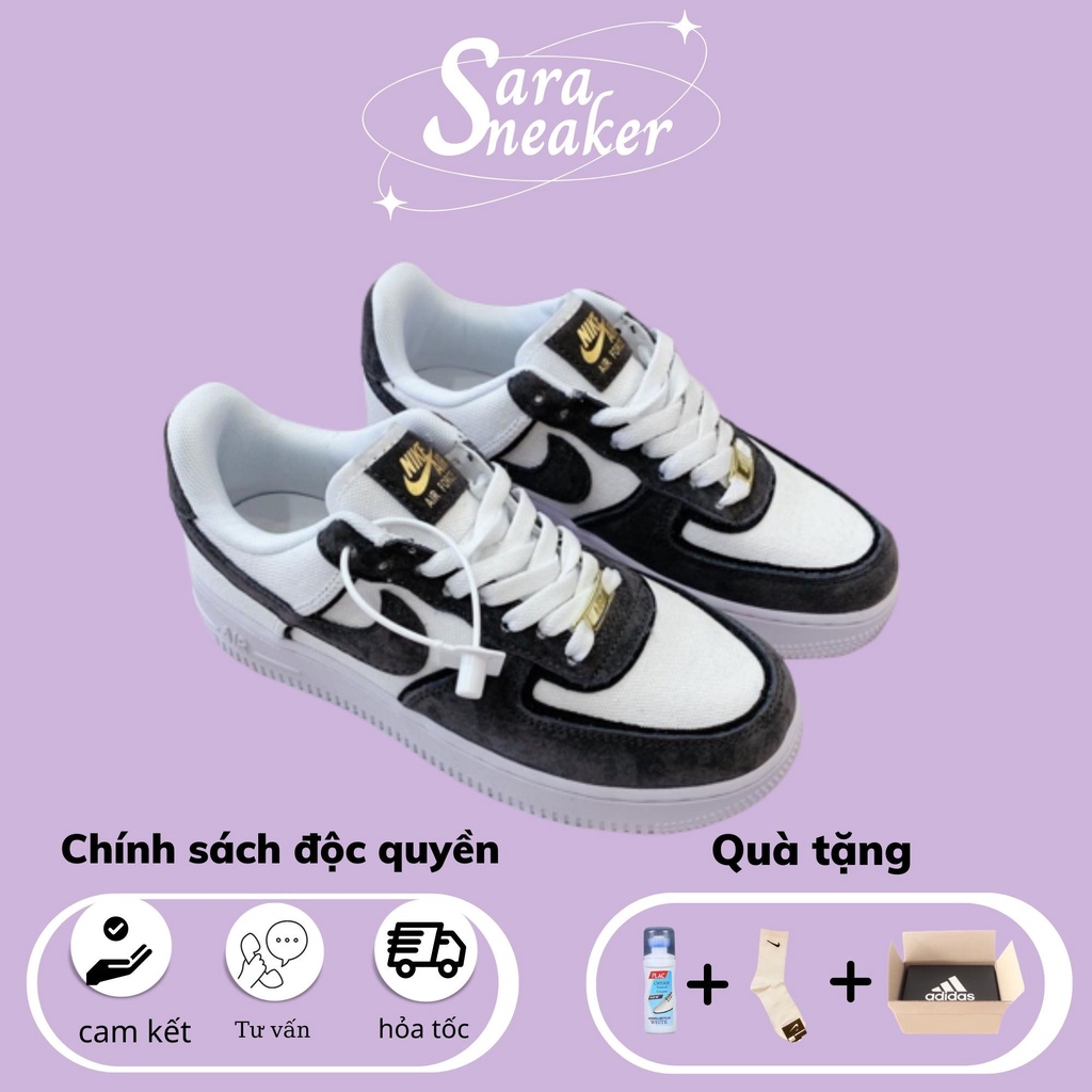 Giày_Nike xám lông chuột ,giày thể thao nam nữ_nike air force 1 hàng cao cấp full phụ kiện tặng kèm tất hộp bảo vệ