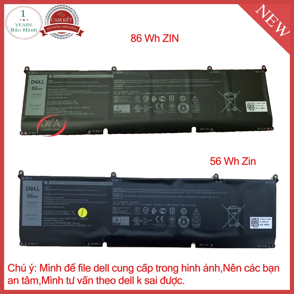 Pin dell XPS 15 9510