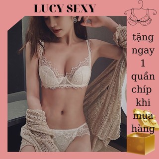Bộ áo lót mút mỏng, set nội y hàng có gọng ,mút mỏng sexy.siêu nâng ngực tạo khe - Mã 9228
