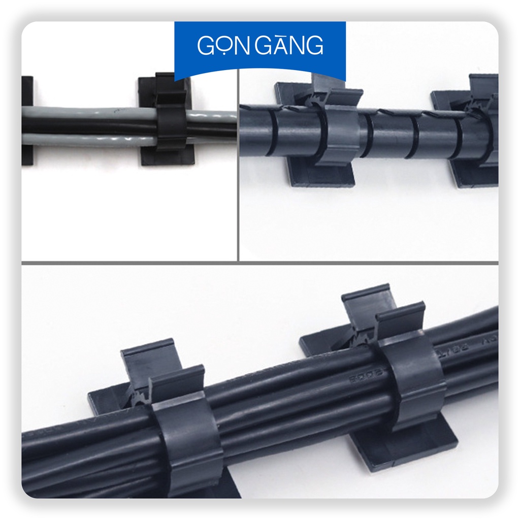1 set 5 chiếc kẹp cố định dây điện, chùm dây điện, dây cáp máy tính có keo dính sẵn