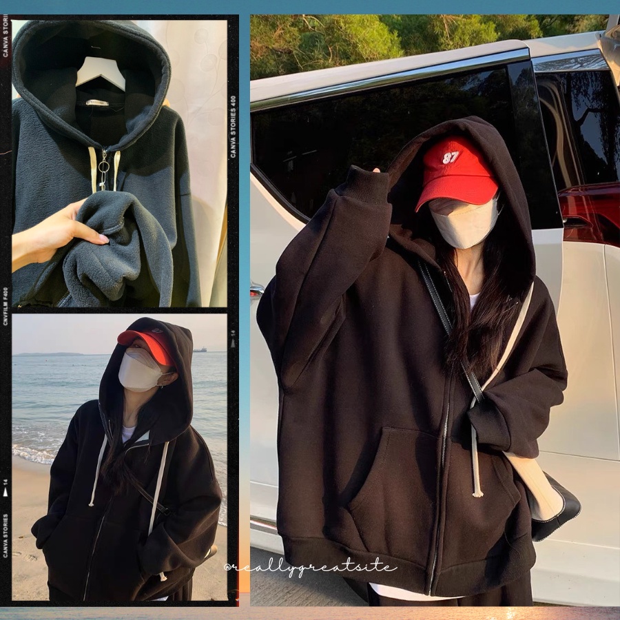 Áo khoác nỉ nữ, form rộng chất dày cộp, may kĩ ZADOLA