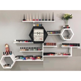 Bộ kệ nail treo tường siêu đẹp - 550k gỗ cao cấp. kệ gỗ nail treo tường trang trí