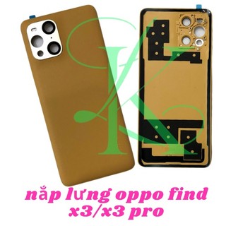 Nắp lưng dùng cho oppo find x3 / find x3 pro vàng gold
