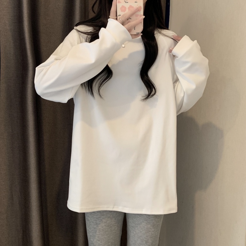 ZHELIHANGFEI Áo Thun Thể Thao Tay Dài Màu Sắc Đơn Giản Dễ Phối Đồ