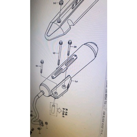 Ốc treo pô dưới và trên xe Airblade xịn