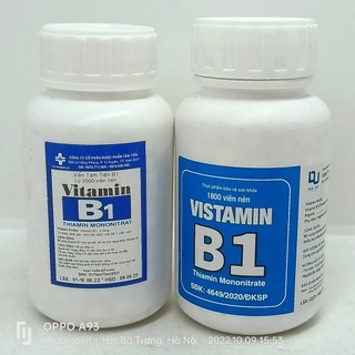 Vitamin b1 lọ 2000 viên và vistamin b1 lọ 1800 viên