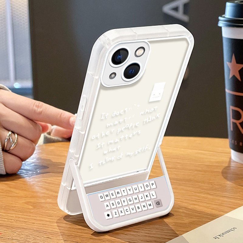 Ốp Điện Thoại Có Giá Đỡ In Chữ Cho IPhone 13 Pro Max 12 Pro Max 11 Pro Max Xs Max X Xr 6 7 8 6s Plus
