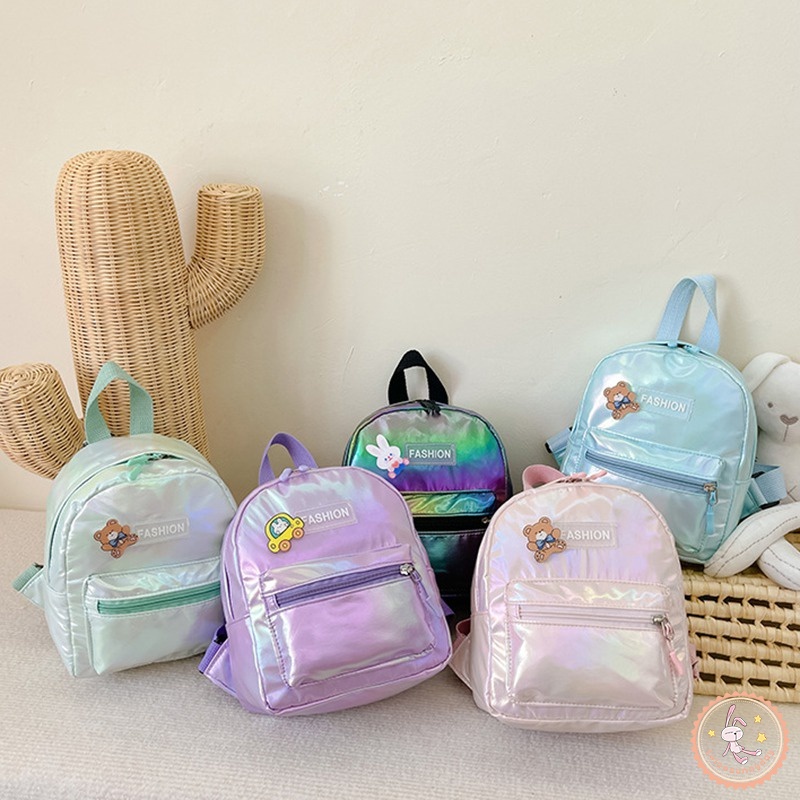 Balo Da PU Họa Tiết Hoạt Hình Phong Cách Hàn Quốc Cho Bé