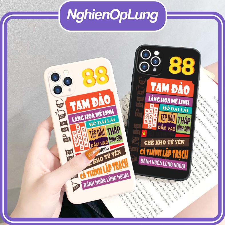 Ốp iphone ốp lưng iphone viền vuông Tỉnh thành Vĩnh Phúc 88 chữ dọc độc đáo dành cho ip6 đến ip14promax- li124