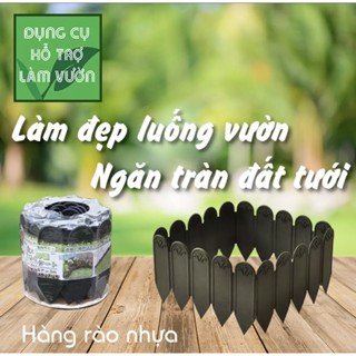 Hàng rào nhựa Daim cao 15cm dài 3 met dùng phân luống vườn trồng cây 