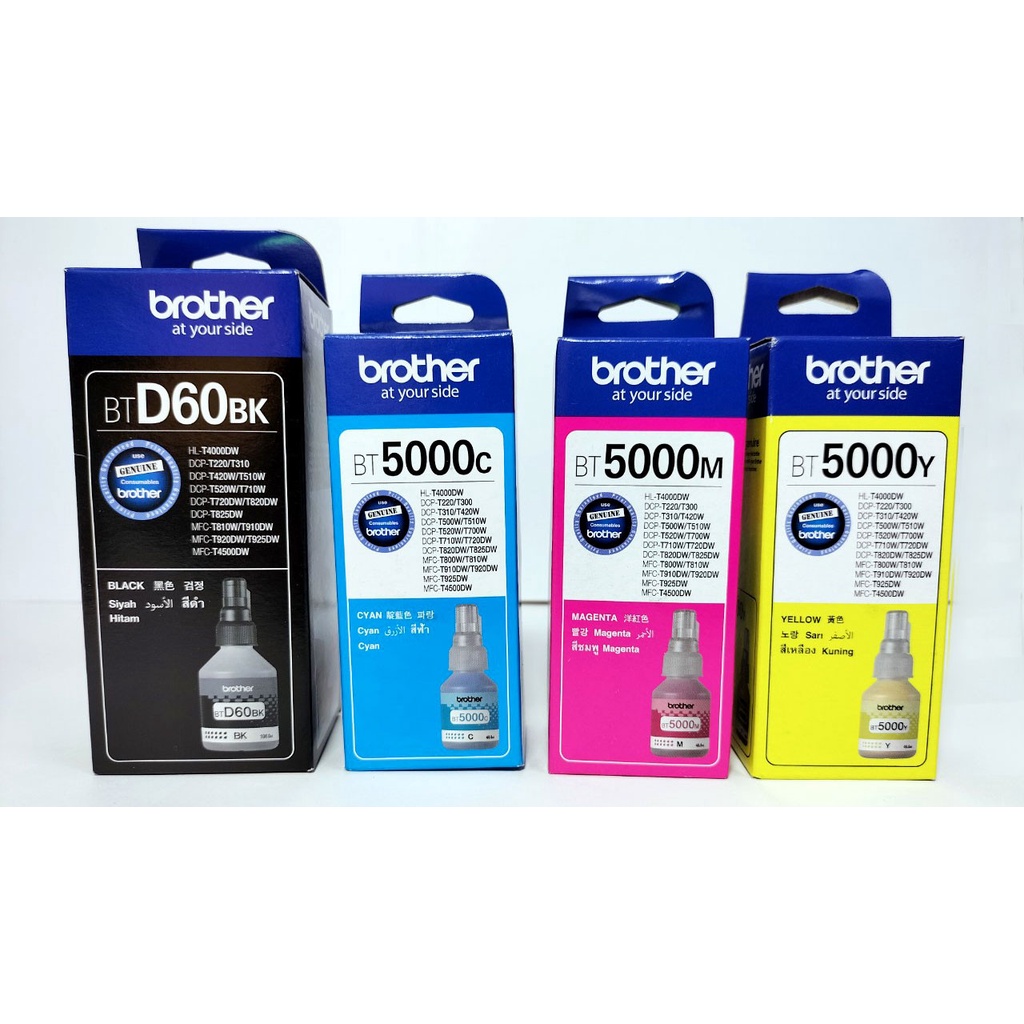 Mực in Brother BTD60BK / BT5000 C/Y/M - dùng cho máy in Brother DCP T310 / T510W / T710W / T810W / T910W