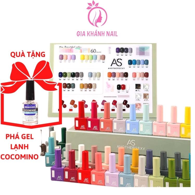 Sơn gel As CHAI VUÔNG mẫu mới 2022 sơn móng tay gel tone màu đen đỏ xanh cổ vịt vàng thạch nhũ phụ kiện nail rẻ15ml