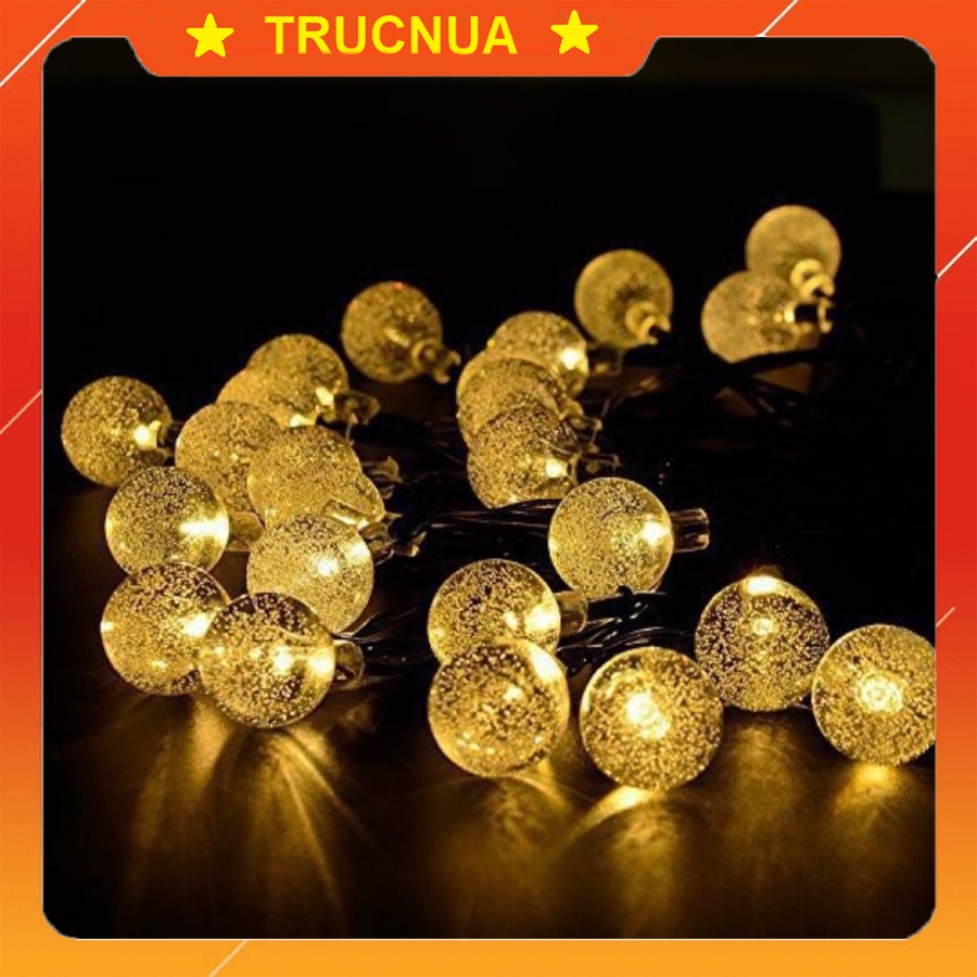 Dây đèn led nháy bi tròn bọt nước, bông tuyết, Ngôi sao, Kim cương trang trí phòng, noel, tết