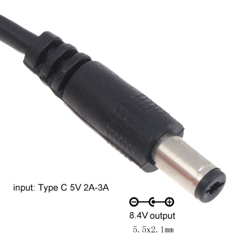 [3C] Dây Cáp Chuyển Đổi Loại C Sang DC5521 Cho Pin Sạc Lithium 8 4V