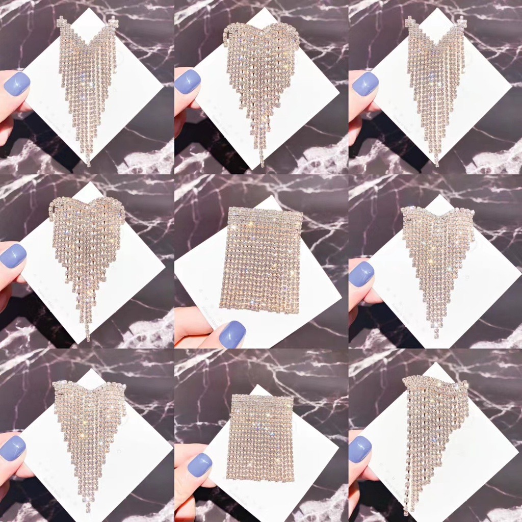 Trâm Cài Áo Đính Đá Phối Tua Rua Độc Đáo Hợp Thời Trang