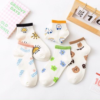 Combo 5 đôi tất vớ nữ cổ ngắn hình dễ thương