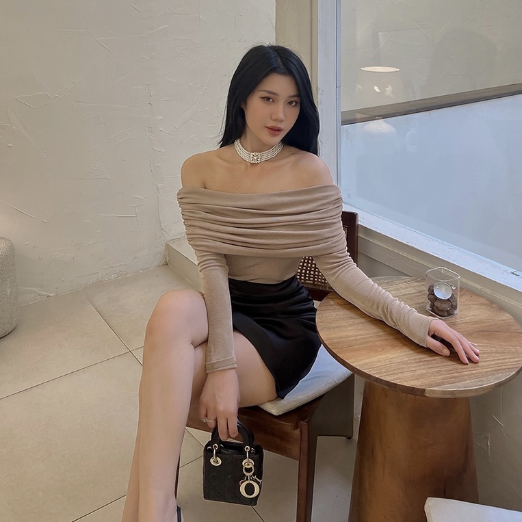 BBSTORE'S Áo Thun Ray Dài Trễ Vai Đi Tiệc Cực Xinh -A1269