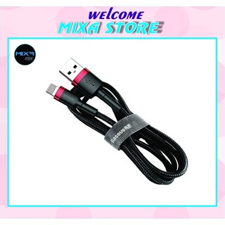 Cáp sạc nhanh Baseus Cafule Lightning dây dù chống đứt cho iP 2.4A