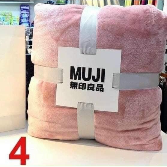 Chăn Lông Tuyết Mụji Siêu Mềm Mịn Kích Thước 1M1 X 2M Hàng Cao Cấp