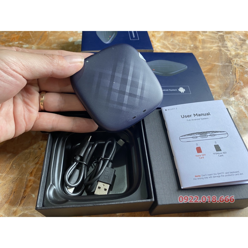 Carplay Android Box Mới 2023–Cấu Hình Ram 8GB-Rom 128 GB Chip 8 nhân Qualcom 6125(TẶNG SIM 4G) Hệ Điều Hành Android 12.0