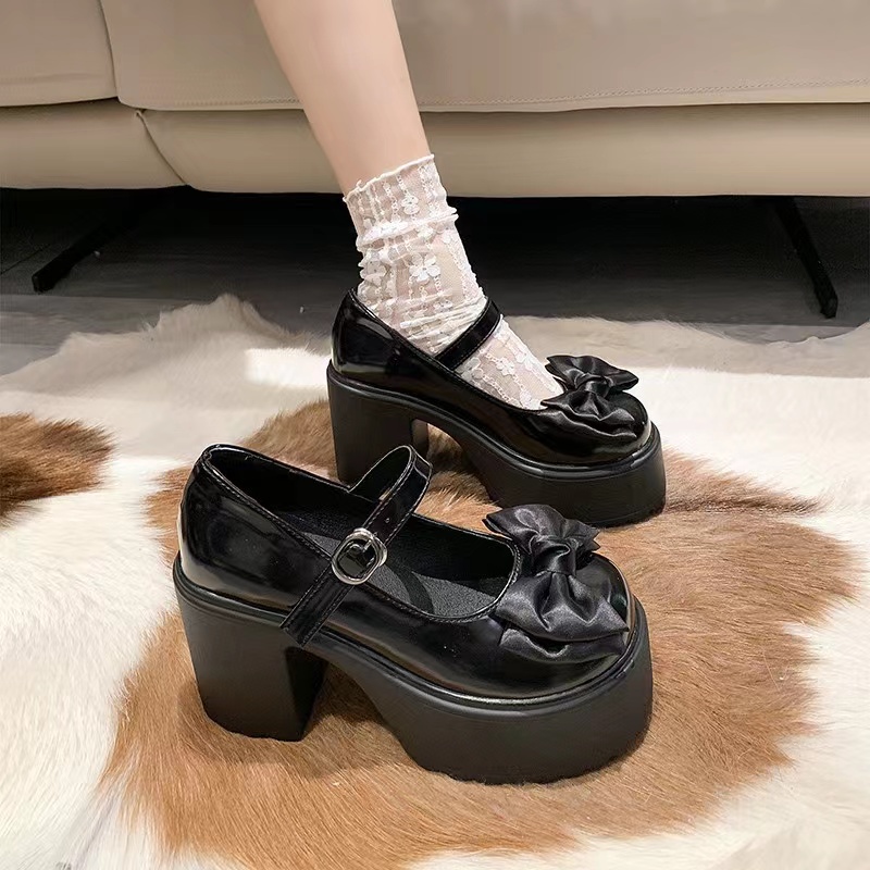 Giày Cao Gót Lolita Đế Dày 10CM Thời Trang Cho Nữ