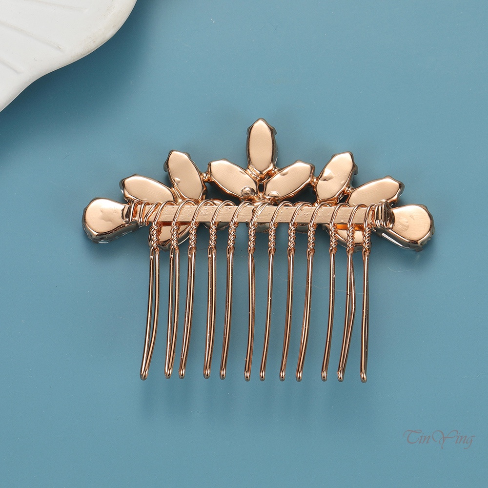 GETNOIVAS Lược Cài Tóc Đính Đá Bằng Hợp Kim Nhiều Màu Sắc Dành Cho Phù Dâu Đám Cưới