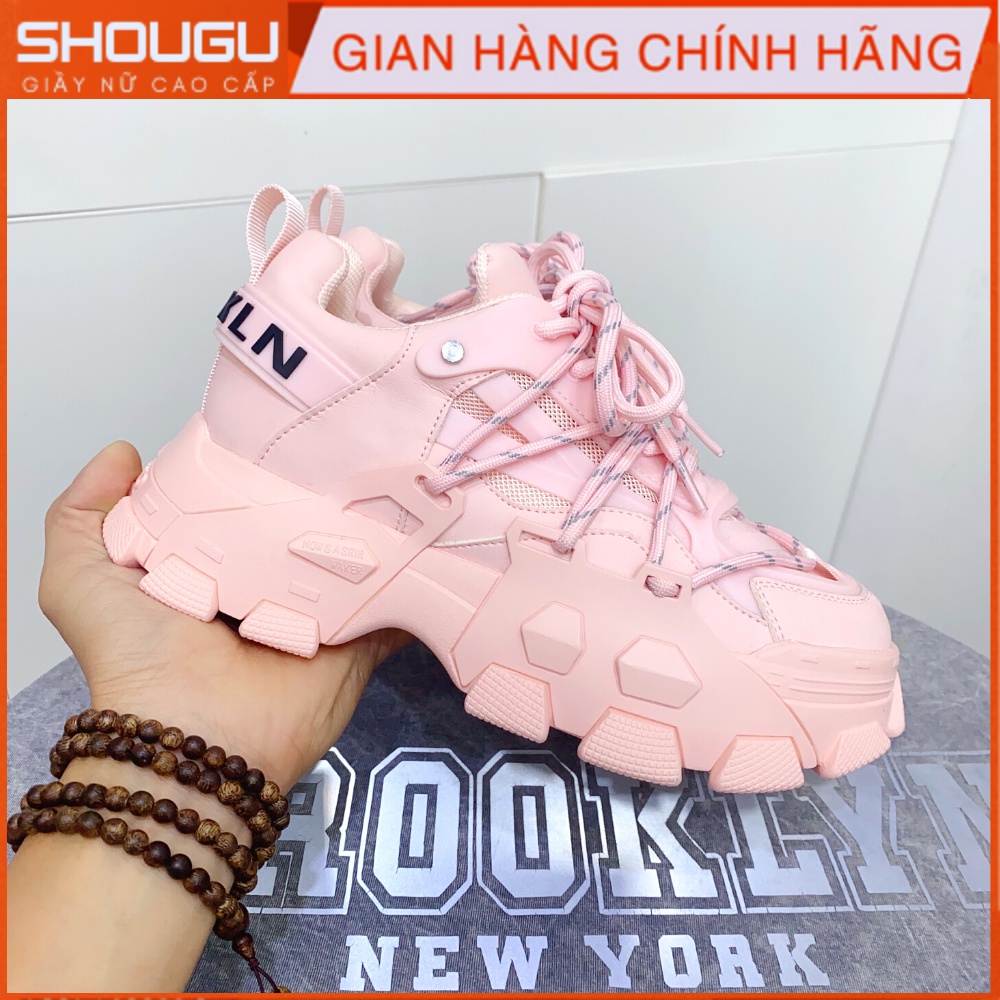 Giầy thể thao đế độn nữ (SHOUGU CHÍNH HÃNG ) màu hồng phấn mã B30159 mới nhất mùa đông 2022